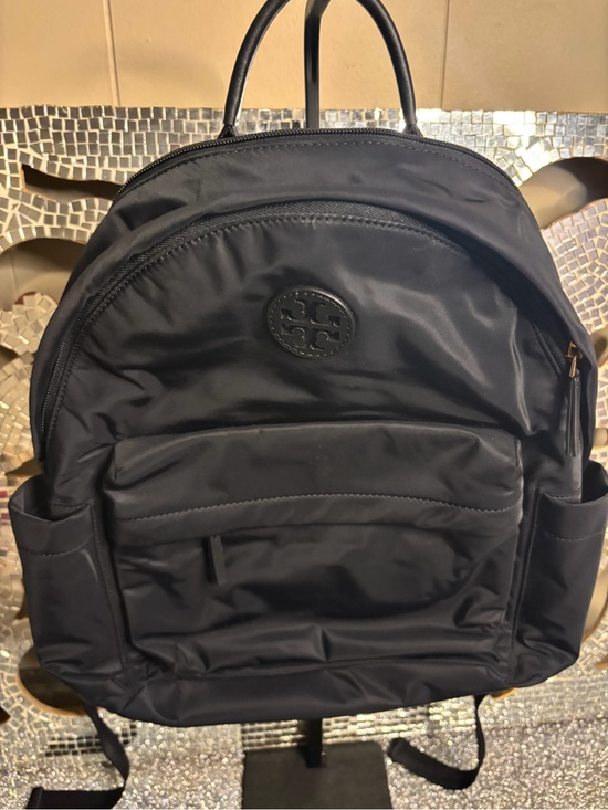 ?Tory Burch Black‎ Nylon Backpack with Front Pocket